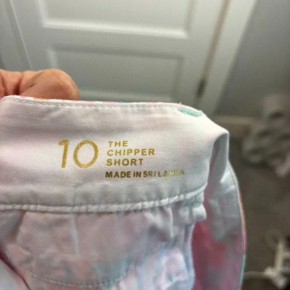 Lilly Pulitzer Shorts Womens 10 The Chipper Pink/Light‎ Blue Fish Cotton 10" - Picture 4 of 5